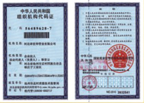 Organization Code Certificate